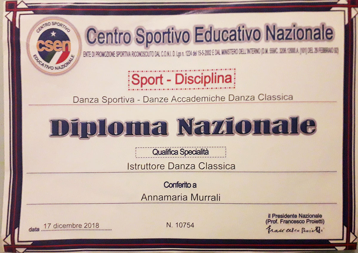 Centro Balletto Classico Annamaria Murrali Attestati (4)